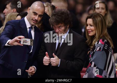 11 février 2024 - le président argentin JAVIER MILEI a assisté à la messe à l'occasion de la canonisation de la sainte Argentine Maria Antonoia DePaz y Figueroa dans les Basilique Pierre au Vatican. - État de la Cité du Vatican © EvandroInetti via ZUMA Wire (crédit image : © Evandro Inetti/ZUMA Press Wire) USAGE ÉDITORIAL SEULEMENT! Non destiné à UN USAGE commercial ! Banque D'Images