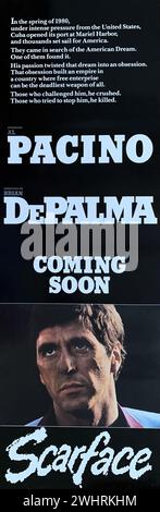AL PACINO dans le rôle de Tony Montana dans SCARFACE 1983 réalisateur BRIAN DePalma scénario Oliver Stone producteur Martin Bregman Universal Pictures Banque D'Images