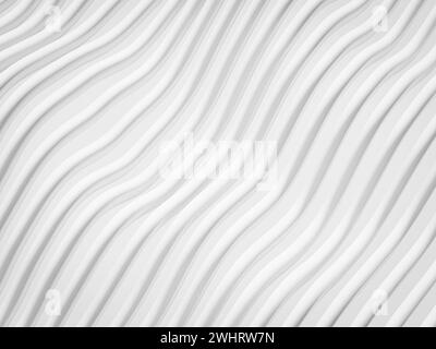 Fond moderne abstrait blanc avec des lignes ondulées. Banque D'Images