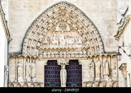 Vue détaillée de la ville espagnole de Burgos en castilla y leon espagne. Banque D'Images