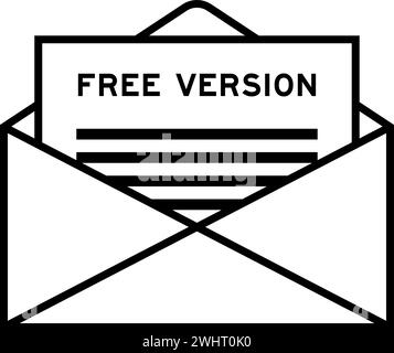 Enveloppe et lettre signe avec Word free version comme titre Illustration de Vecteur