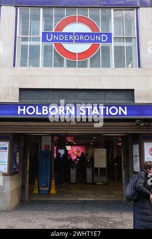 Entrée de la station de métro Holborn Banque D'Images