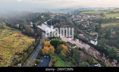 Ruswarp est un joli village situé dans la pittoresque vallée d'Esk, à seulement un mile au sud de Whitby Banque D'Images