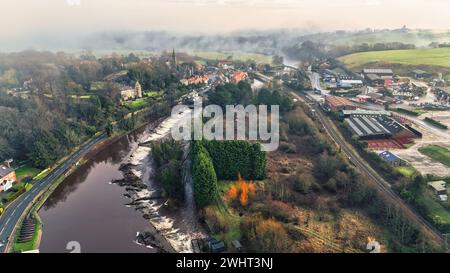 Ruswarp est un joli village situé dans la pittoresque vallée d'Esk, à seulement un mile au sud de Whitby Banque D'Images