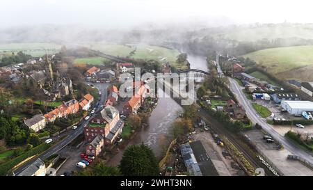 Ruswarp est un joli village situé dans la pittoresque vallée d'Esk, à seulement un mile au sud de Whitby Banque D'Images