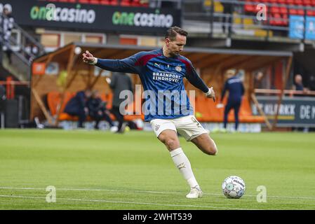 VOLENDAM, 11-02-2024, Kras Stadium, saison 2023/2024 football néerlandais Eredivisie. Préchauffage ai. Joueur PSV Luuk de Jong crédit : Pro Shots/Alamy Live News Banque D'Images