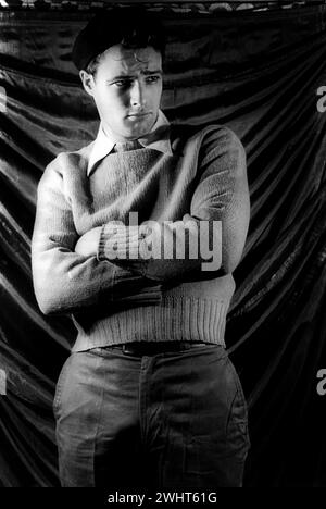 Carl Van Vechten photographie portrait de Marlon Brando lors de la production à Broadway d'Un tramway nommé désir (27 décembre 1948) Banque D'Images