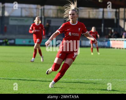 Princess Park Stadium, Dartford, Royaume-Uni. 11 février 2024. Melissa Lawley ((Liverpool 11) lors du match de cinquième tour de la Women's FA Cup entre les lionnes de Londres et Liverpool au Princess Park Stadium, Dartford, Royaume-Uni, le 11 février 2024 (Bettina Weissensteiner/SPP) crédit : SPP Sport Press photo. /Alamy Live News Banque D'Images