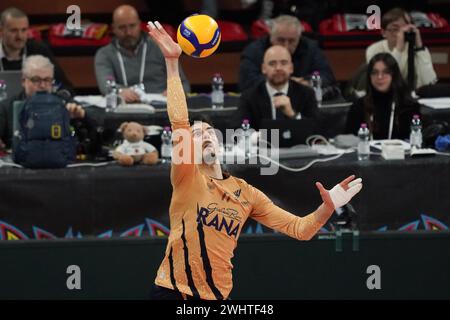 Pérouse, Italie. 11 février 2024. Grozdanov aleks (rana verona) pendant Sir Safety Susa Vim Perugia vs Rana Verona, match de Superligue masculine de volleyball Italien Serie A à Pérouse, Italie, 11 février 2024 crédit : Agence photo indépendante/Alamy Live News Banque D'Images