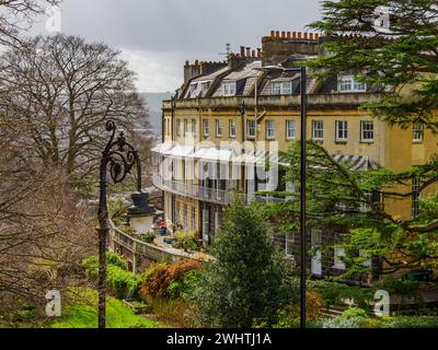 Le Paragon un croissant d'élégantes maisons géorgiennes à Clifton Bristol Royaume-Uni Banque D'Images