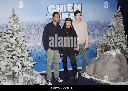 Paris, France. 11 février 2024. CHIEN et CHAT première de Reem Kherici à UGC Normandie le 11 février 2024 à Paris. Crédit : Bernard Menigault/Alamy Live News Banque D'Images