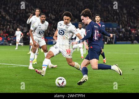 Julien Mattia / le Pictorium - PSG / LOSC - 21ème journée de Ligue 1 Uber Eat. - 11/02/2024 - France / Ile-de-France (région) / Paris - Vitinha lors du match entre le Paris Saint Germain (PSG) et le LOSC (Lille), au Parc des Princes, le 10 février 2024. Banque D'Images