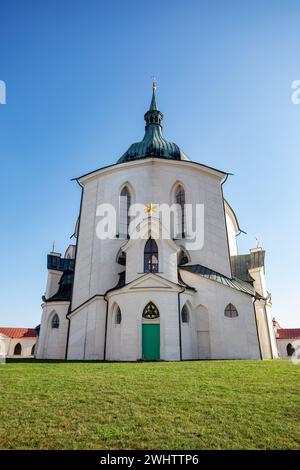 Église de pèlerinage de Saint Jean de Nepomuk sur Zelena Hora. Zdar nad Sazavou, République tchèque Banque D'Images