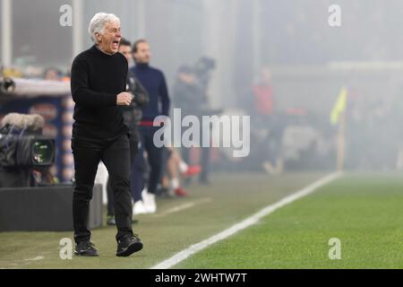 Genova, Italie. 11 février 2024. Foto Tano Pecoraro/LaPresse 11 febbraio 2024 Genova, Italia - sport, calcio - Gênes vs Atalanta - Campionato di calcio Serie A TIM 2023/2024 - Stadio Luigi Ferraris. Nella foto : Gasperini giampieroFebruary 11, 2024 Gênes, Italie - sport, football - Gênes vs Atalanta - Championnat italien de football Serie A 2023/2024 - stade Luigi Ferraris. Dans la photo : Gasperini giampiero crédit : LaPresse/Alamy Live News Banque D'Images