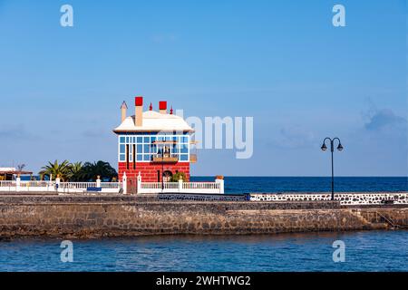 casa Juanita ou la Maison bleue à Arrieta, lanzarote Banque D'Images