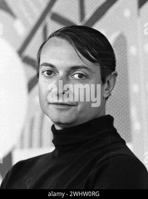 Roy Lichtenstein. Portrait de l'artiste pop américain Roy Fox Lichtenstein (1923-1997) par Bernard Gotfryd, 1969 Banque D'Images