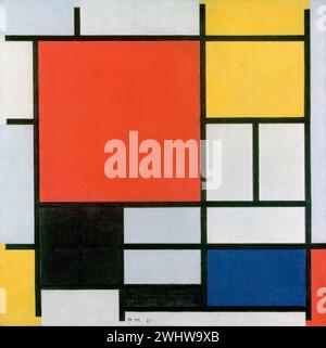 Piet Mondrian - composition en rouge, jaune, bleu et noir Banque D'Images