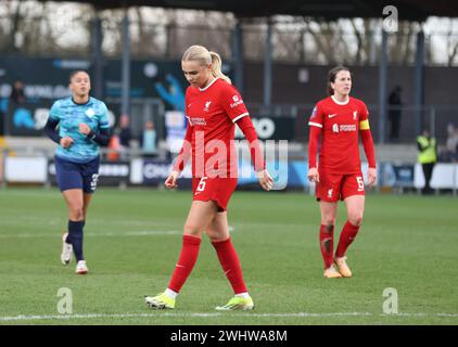 Princess Park Stadium, Dartford, Royaume-Uni. 11 février 2024. Sofie Lundgaard (Liverpool 15) lors du match de cinquième tour de la Women's FA Cup entre les lionnes de Londres et Liverpool au Princess Park Stadium, Dartford, Royaume-Uni, le 11 février 2024 (Bettina Weissensteiner/SPP) crédit : SPP Sport Press photo. /Alamy Live News Banque D'Images