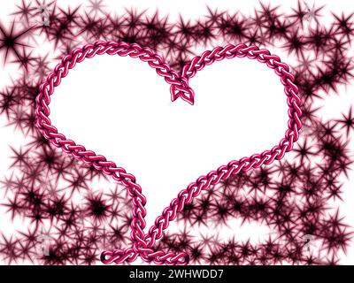 Fond de coeur avec espace blanc ouvert au milieu. Illustration de haute qualité Banque D'Images