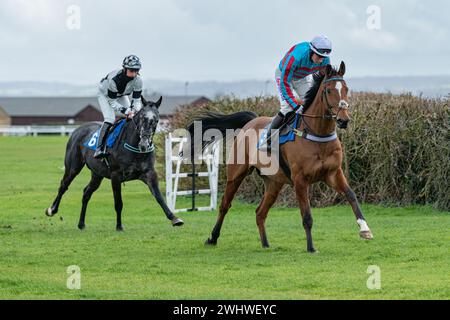 Première course à Wincanton 19 février 2022 - haie novice Banque D'Images