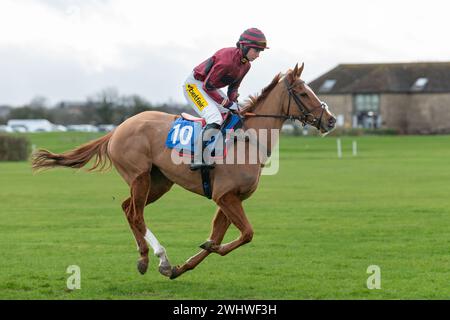 Première course à Wincanton 19 février 2022 - haie novice Banque D'Images