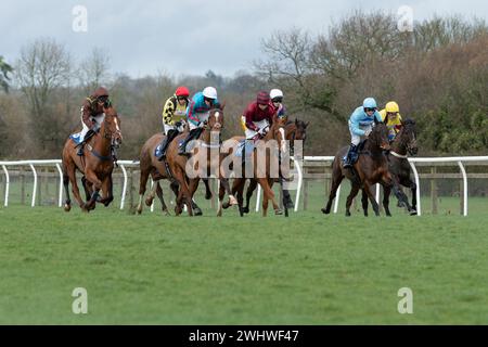 Première course à Wincanton 19 février 2022 - haie novice Banque D'Images