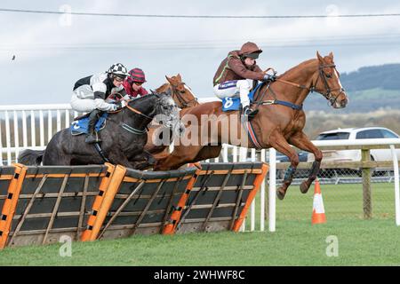 Première course à Wincanton 19 février 2022 - haie novice Banque D'Images