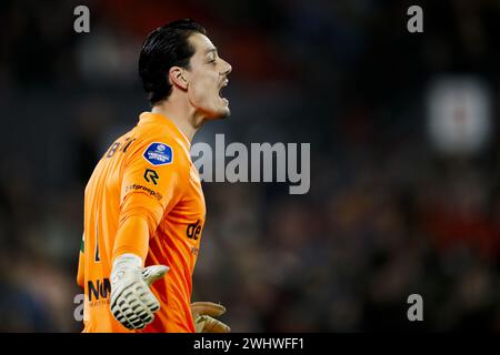 ROTTERDAM - le gardien de but Nick Olij du Sparta Rotterdam lors du match Néerlandais Eredivisie opposant Feyenoord au Sparta Rotterdam au Feyenoord Stadium de Kuip le 11 février 2024 à Rotterdam, pays-Bas. ANP BART STOUTJESDIJK Banque D'Images