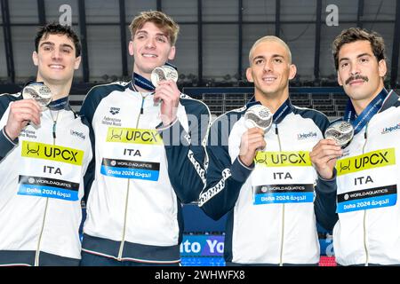 Doha, Qat. 11 février 2024. 21e Championnat du monde de natation à l'Aspire Dome à Doha (Qatar) crédit : Insidefoto di andrea staccioli/Alamy Live News Banque D'Images