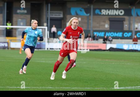 Princess Park Stadium, Dartford, Royaume-Uni. 11 février 2024. Ceri Holland (Liverpool 18) lors du match de cinquième tour de la FA Cup Adobe Women's FA Cup entre les lionnes de Londres et Liverpool au Princess Park Stadium, Dartford, Royaume-Uni, le 11 février 2024 (Bettina Weissensteiner/SPP) crédit : SPP Sport Press photo. /Alamy Live News Banque D'Images