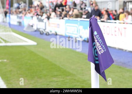 Barclays Womens Championship corner flag Southampton FC Women v Manchester United Women Adobe Women's FA Cup au Silverlake Stadium Banque D'Images