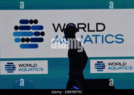 Doha, Qat. 11 février 2024. En action lors des Championnats du monde de natation Doha 2024 - sport- natation -Doha (Qatar) 11 février 2024 (photo de Gian Mattia D'Alberto/LaPresse) crédit : LaPresse/Alamy Live News Banque D'Images