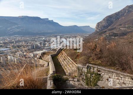 Grenoble dans la région Auvergne-Rhône-Alpes du sud-est de la France. Banque D'Images