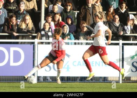 Lexi Lloyd-Smith et Millie Turner Southampton FC Women v Manchester United Women's FA Cup au Silverlake Stadium Banque D'Images