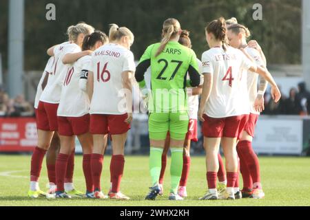 L'équipe Man Utd se réunit Southampton FC Women contre Manchester United Women's FA Cup Adobe Women au Silverlake Stadium Banque D'Images