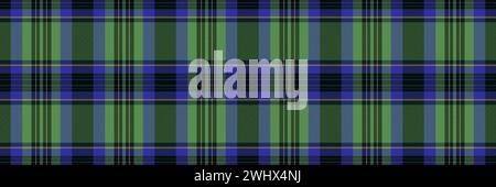 Tartan textile à carreaux de décembre, fond de motif de texture minimaliste. Contrôle de tissu vectoriel idyllique sans couture dans la couleur noire et verte. Illustration de Vecteur