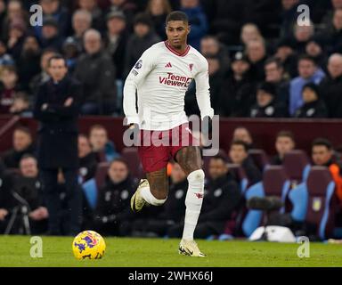 Birmingham, Royaume-Uni. 11 février 2024. Marcus Rashford de Manchester United lors du match de premier League à Villa Park, Birmingham. Le crédit photo devrait se lire : Andrew Yates/Sportimage crédit : Sportimage Ltd/Alamy Live News Banque D'Images