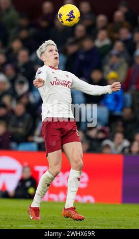 Birmingham, Royaume-Uni. 11 février 2024. Alejandro Garnacho de Manchester United lors du match de premier League à Villa Park, Birmingham. Le crédit photo devrait se lire : Andrew Yates/Sportimage crédit : Sportimage Ltd/Alamy Live News Banque D'Images