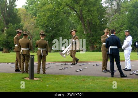 Garde armée pour que M. Pierre-André Imbert, ambassadeur de France, présente ses lettres de créance à Government House, Canberra, ACT, Australie. Banque D'Images