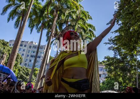 11 février 2024, Rio de Janeiro, Rio de Janeiro, Brésil : RIO DE JANEIRO (RJ), 02/11/2024- CARNIVAL-BLOCO-CULTURE. Présentation du parfum Bloco Lanza, dans la ville de Rio de Janeiro, ce dimanche 11 février 2024. (Foto : Aline Ribeiro AlcÃƒÂ¢ntara/Thenews2/Zumapress) (crédit image : © Aline Ribeiro Alcantara/TheNEWS2 via ZUMA Press Wire) USAGE ÉDITORIAL SEULEMENT! Non destiné à UN USAGE commercial ! Banque D'Images