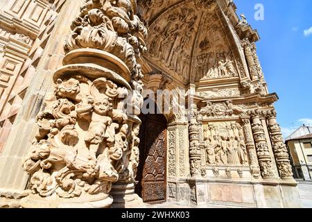 Vue détaillée de la ville espagnole d'Astorga à leon espagne. Banque D'Images