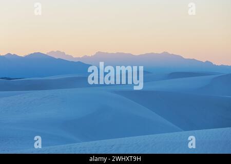 White Sands National Park au Nouveau-Mexique est une réserve naturelle de type parc national à l'extrémité nord du désert de Chihuahua, Mexi Banque D'Images