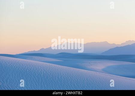 White Sands National Park au Nouveau-Mexique est une réserve naturelle de type parc national à l'extrémité nord du désert de Chihuahua, Mexi Banque D'Images