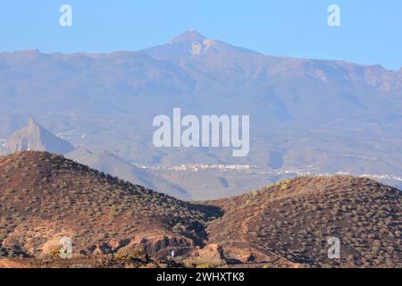 Le point de vue de la côte de l'océan Montana Amarilla Tenerife Banque D'Images