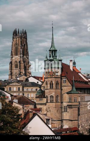 Ville de Fribourg en Suisse Banque D'Images