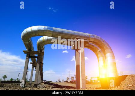 Équipement de pipeline industriel de l'usine Banque D'Images