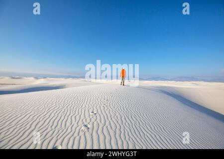 White Sands National Park au Nouveau-Mexique est une réserve naturelle de type parc national à l'extrémité nord du désert de Chihuahua, Mexi Banque D'Images