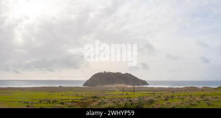 Point sur, Naval Facility, Central California, Coast, Military, historique, Bluff, surveillance, Défense côtière, seconde Guerre mondiale Banque D'Images