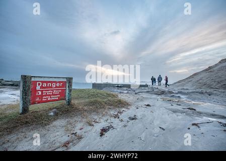 Mavericks, Big Wave Surfing, marée basse, Half Moon Bay, Port, côte, Californie, Surf Spot, Sports extrêmes, surf Banque D'Images