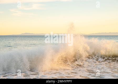 Surf, Sandspit, Santa Barbara Harbor, Surf, Sport, bodyboard, Perfect Wave, océan, eau, loisirs, loisirs Banque D'Images